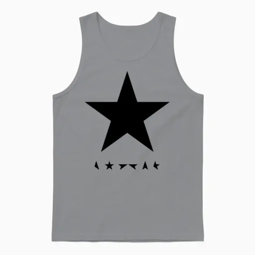 David Bowie Blackstar Album Cover Unisex Tank Top in Sport Grey