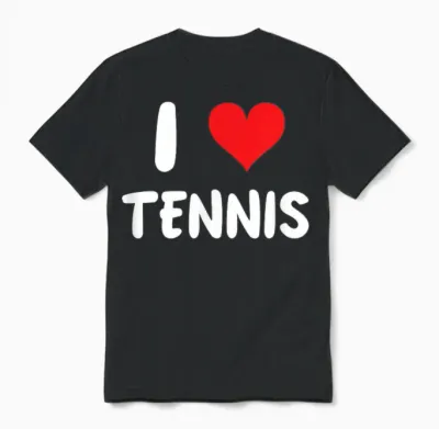 I Love Tennis - Player Sports Unisex T-Shirt - Black