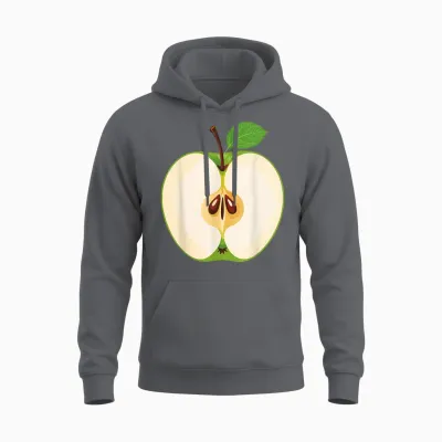 Green Apple Costume for Adult, Men, Women, Children Unisex Hoodie - Charcoal