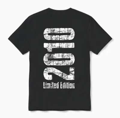 15 Years Boy Girl Birthday 15 Years Limited Edition 2010 Unisex T-Shirt - Black