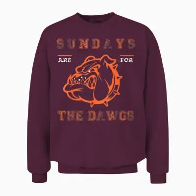 Sundays Are for the Dawgs Cleveland Ohio Present Dawg Unisex Sweatshirt - Maroon