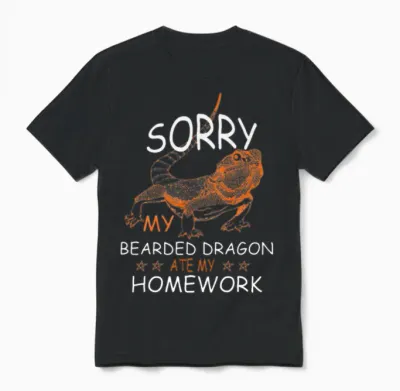 Bearded Dragon Unisex T-Shirt - Black