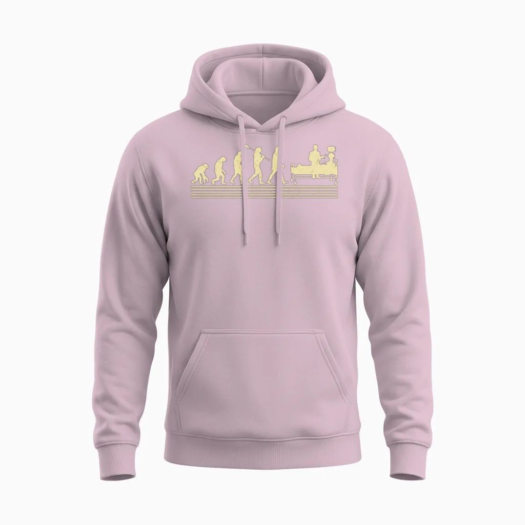 Respiratory Therapist Evolution Unisex Hoodie in Light Pink