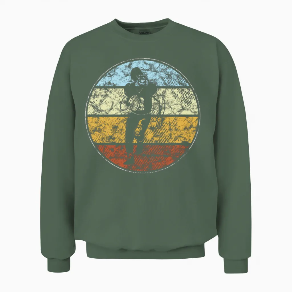 Rugby Retro Unisex Sweatshirt in Military Green