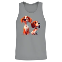Cute Dog Lovers Unisex Tank Top - Sport Grey – 2