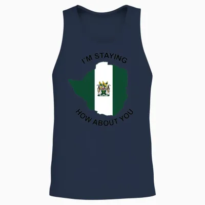 I’m Staying Rhodesia How About You Unisex Tank Top - Navy