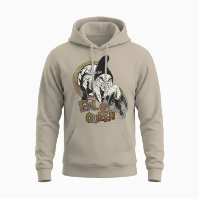 Disney Snow White Witch Poison with Apple Graphic T-Shirt, Black, S Unisex Hoodie - Sand