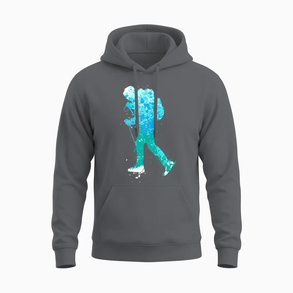Splash Mountaineering Winter Hiking Unisex Hoodie in Charcoal