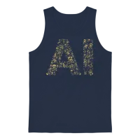 Artificial Intelligence - Funny Retro Unisex Tank Top - Navy – 1