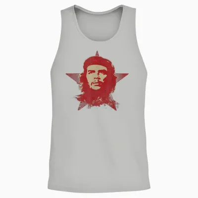 Red Che Guevara Guerrilla Star Cuban Revolution Heritage T-Shirt, Black Unisex Tank Top - Ash