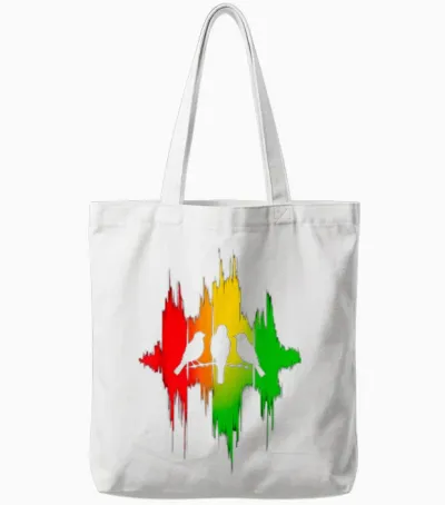 Rasta Reggae Music Vibes Good Rastafari Pride Jamaika Jah Tote Bags - White