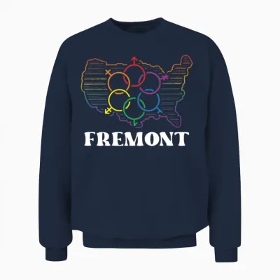 Fremont Pride Flag Pride Month Lgbtq Flag Lgbt Com Unisex Sweatshirt - Navy