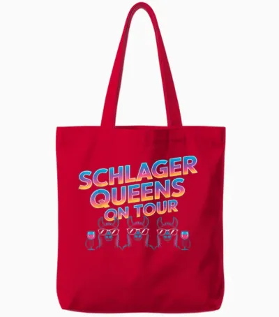 Schlager Queens on Tour Party Mädels Jga Crew Tote Bags - Red