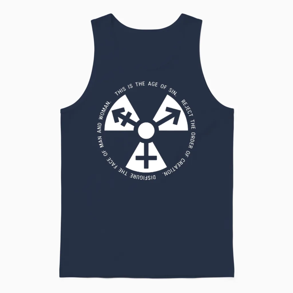 Age of Sin Unisex Tank Top in Navy