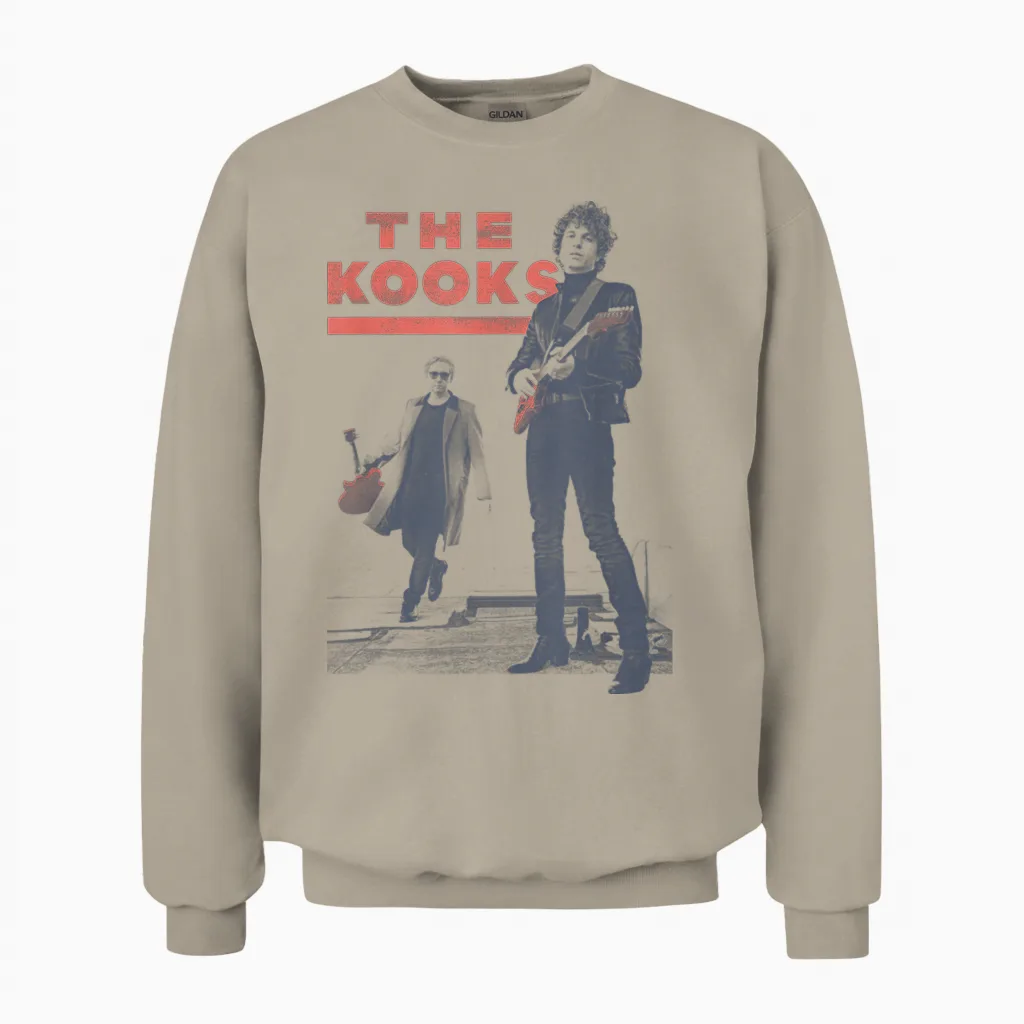 Official the Kooks T-Shirt, Black, S Unisex Sweatshirt in Sand