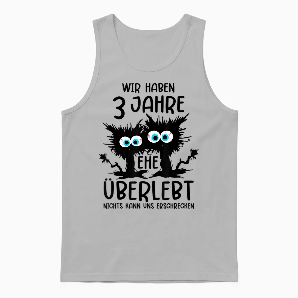 Lederne Hochzeit Ehemann Lederhochzeit 3. Hochzeitstag Unisex Tank Top in Ash