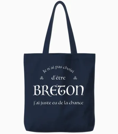 Funny Bretagne Je N'ai Pas Choisi Pas Choisi D'être Breton Breizh Tote Bags - Navy
