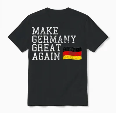 Vintage Make Germany Great Again Deutschland Heimat Geschenk Unisex T-Shirt - Black