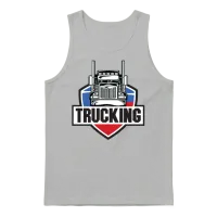 Trucking Shield Tee – Classic American Power Unisex Tank Top - Ash – 1