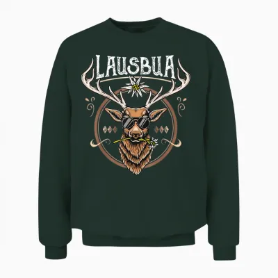 Lausbua T-Shirt Herren Trachtenshirt Kinder Trachten Unisex Sweatshirt - Forest