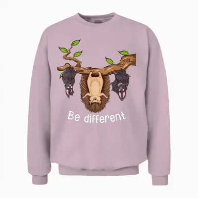 Be Different Igel Unisex Sweatshirt - Light Pink