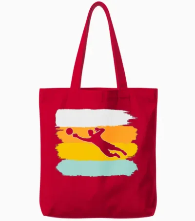 Keeper Retro Tote Bags - Red