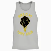 Black Is My Happy Color Unisex Tank Top in Ash - 2