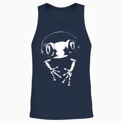 Dj Rock Acid Bigtree Frog Unisex Tank Top - Navy
