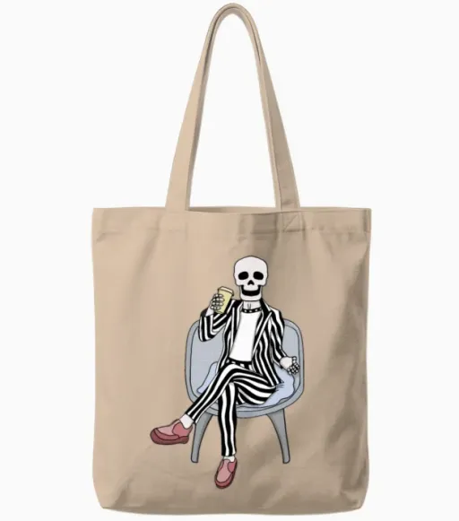 It's Time to Party Tote Bags in Natural