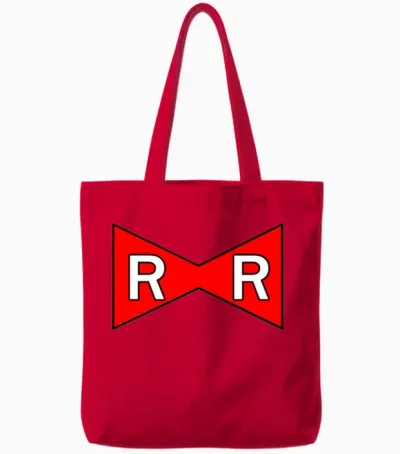 Android 17 Red Ribbon Army Tote Bags - Red