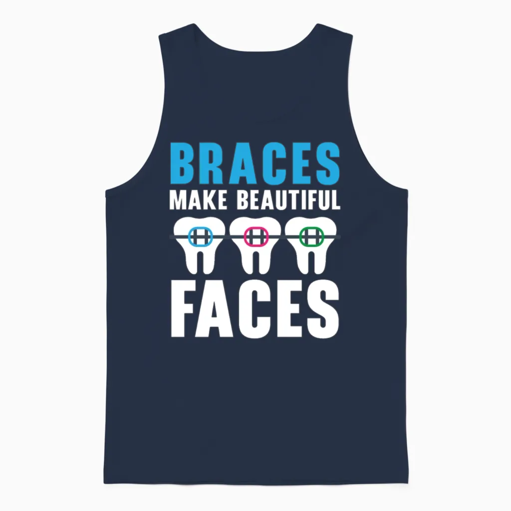 Orthodontic Assistant Job Dental Teeth Dentist Unisex Tank Top in Navy