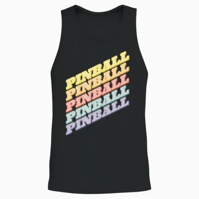 Pinball Retro Unisex Tank Top - Black