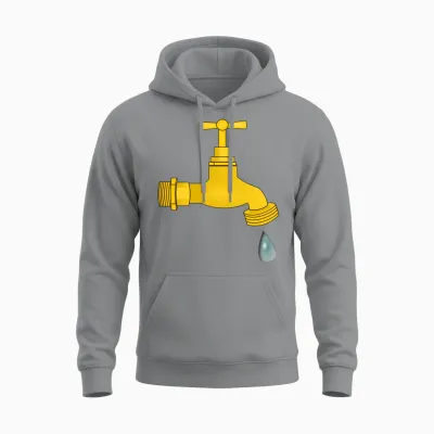 Dripping Faucet Unisex Hoodie - Sport Grey