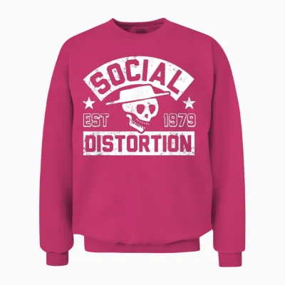 Offizielle Social Distortion T-Shirt, Unisex Erwachsene, Punk-Rock-Fans, Klassisch, Kurzarm, T-Shirt, Schwarz, S Unisex Sweatshirt - Heliconia