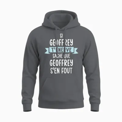 Gift Man Humour Name Personalized Geoffrey Unisex Hoodie - Charcoal