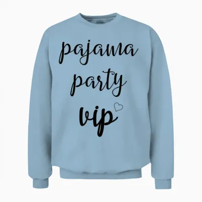 Pajama Party Shirt - Funny Pajama Party Shirt T-Shirt, Gray Unisex Sweatshirt - Light Blue