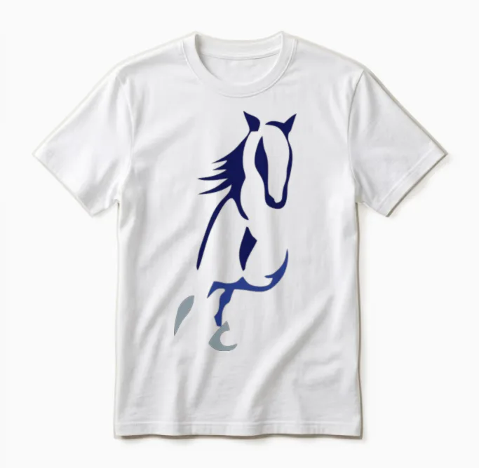 Free Run Horse Lovers Gift Unisex T-Shirt in White