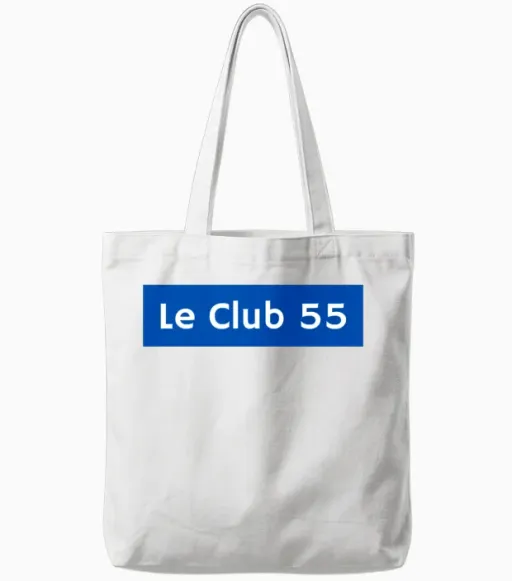 Le Club 55 Saint-Tropez, France - Famous Places Tote Bags in White