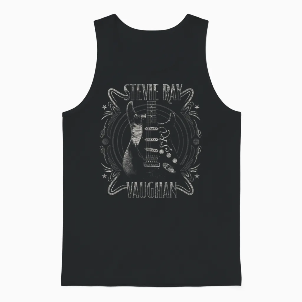 Stevie Ray Vaughan - Blues Rock Music Guitar Unisex Tank Top in Black