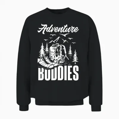 Funny Hiking Hiker Gift Unisex Sweatshirt - Black