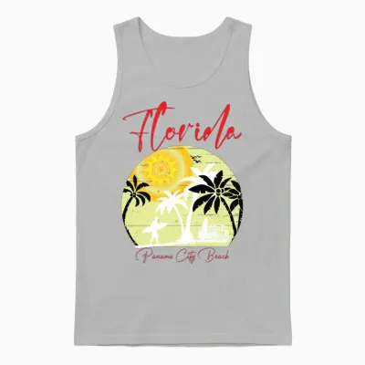 Florida Panama City Beach Unisex Tank Top - Ash