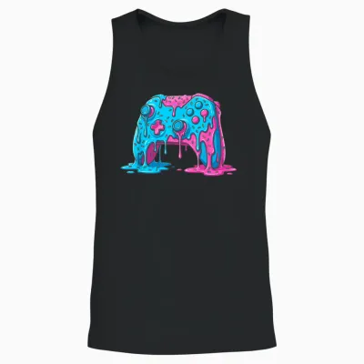 Drip Gamer Controller Boys Video Game Retro Gaming Unisex Tank Top - Black