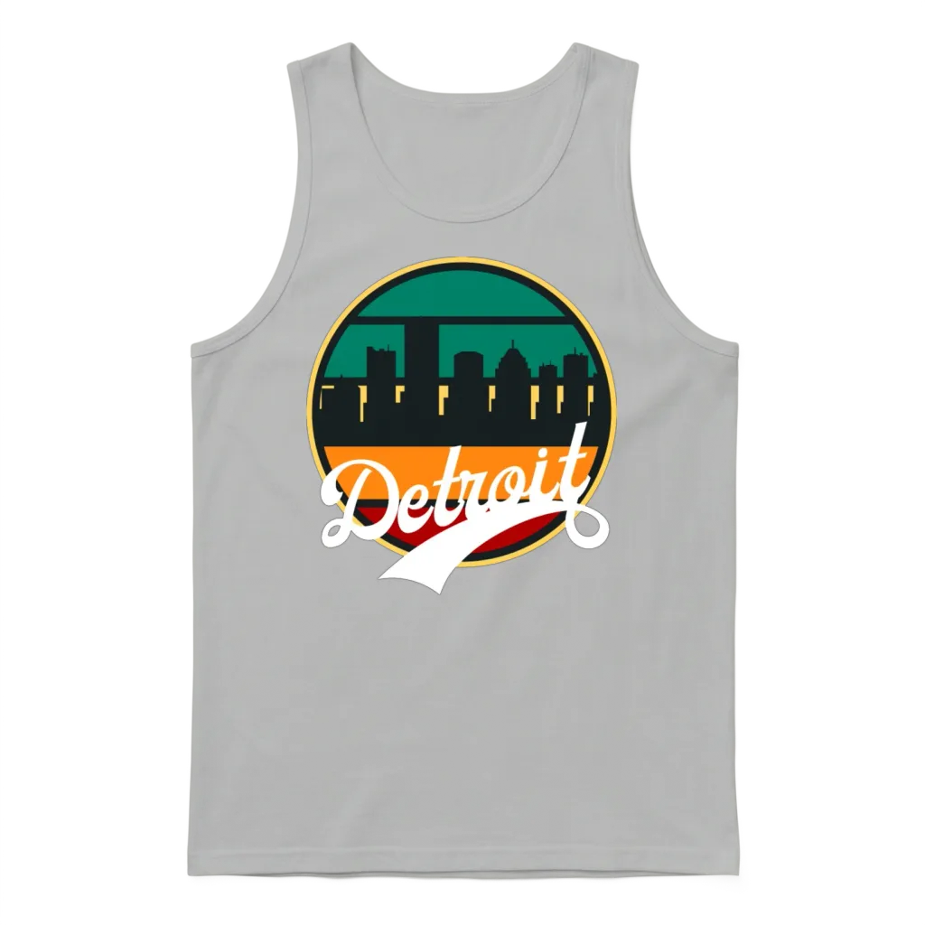 Retro Detroit Unisex Tank Top - Ash