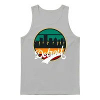Retro Detroit Unisex Tank Top - Ash – 1