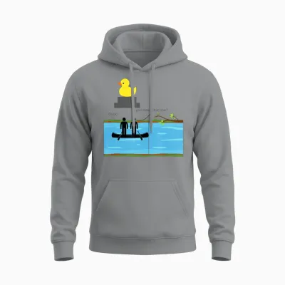 Duck Funny Joke Unisex Hoodie - Sport Grey