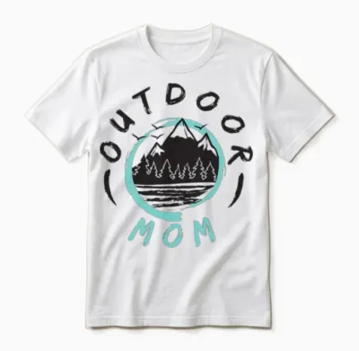 Outdoor Mom Logo Unisex T-Shirt - White