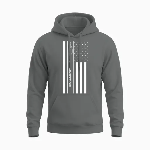 Mustang American Unisex Hoodie in Graphite Heather