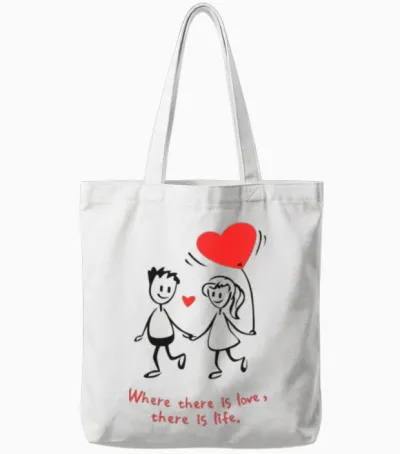 Tenues Assorties Pour Elle Et Lui Tote Bags - White