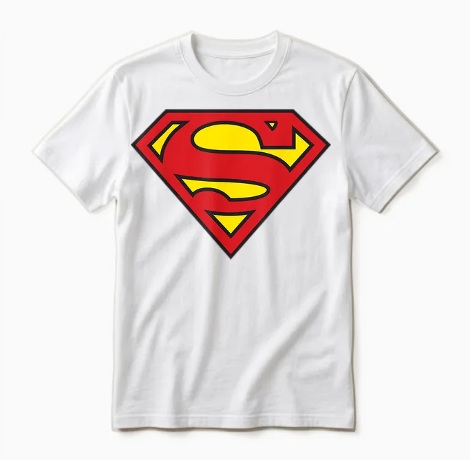 Dc Superman Logo Classic Unisex T-Shirt in White
