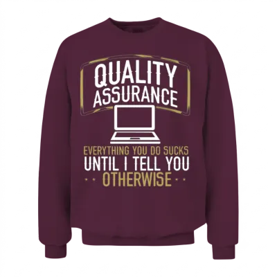 Qa Engineering Code Testing Quality Assurance Unisex Sweatshirt - Maroon